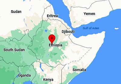 Adís Abeba, ubicación en el mapa
