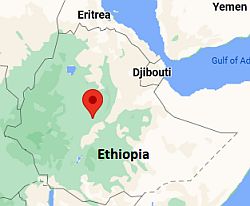 Adís Abeba, ubicación en el mapa