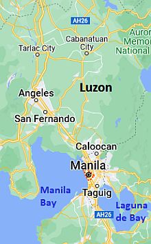 Manila, ubicación en el mapa