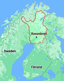 Laponia, ubicación en el mapa