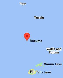 Rotuma, ubicación en el mapa