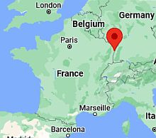 Estrasburgo, ubicación en el mapa