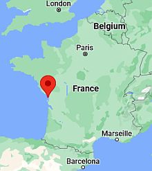 La Rochelle, ubicación en el mapa
