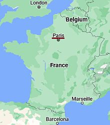 París, ubicación en el mapa