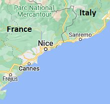 Riviera Francesa, ubicación en el mapa