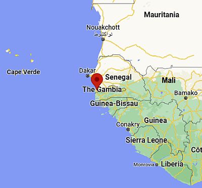 Banjul, ubicación en el mapa