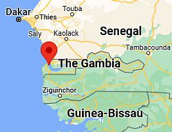 Banjul, ubicación en el mapa