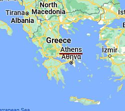 Atenas, ubicación en el mapa