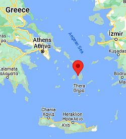 Naxos, ubicación en el mapa