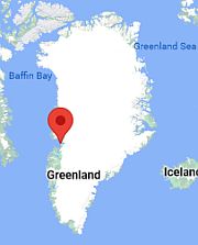 Ilulissat, ubicación en el mapa