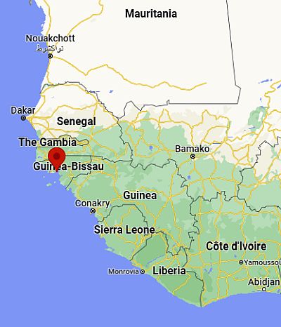 Bisáu, ubicación en el mapa