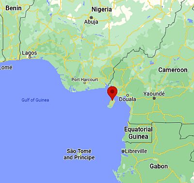 Malabo, ubicación en el mapa