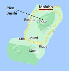 Malabo, ubicación en el mapa