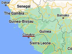 Conakri, ubicación en el mapa
