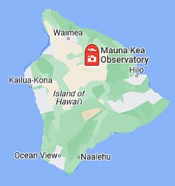 Mauna Kea, ubicación en el mapa