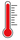 Icono de termómetro caliente