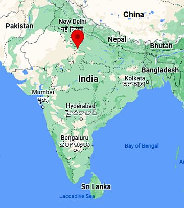 Agra, ubicación en el mapa