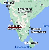 Bangalore, ubicación en el mapa