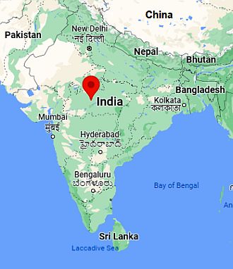 Bhopal, ubicación en el mapa