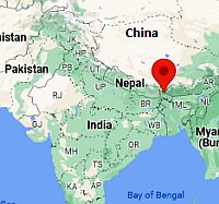 Gangtok, ubicación en el mapa
