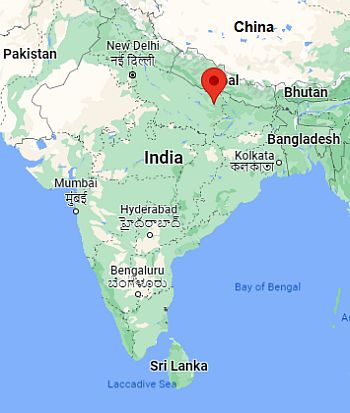 Gorakhpur, ubicación en el mapa