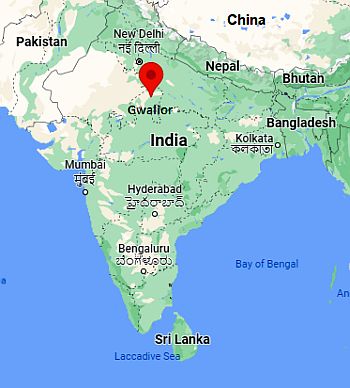 Gwalior, ubicación en el mapa