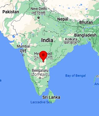 Hyderabad, ubicación en el mapa