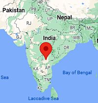 Hyderabad, ubicación en el mapa