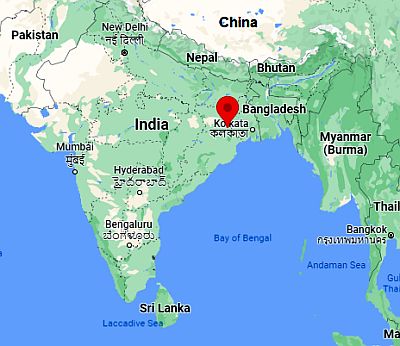 Jamshedpur, ubicación en el mapa