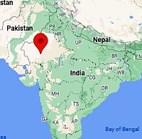 Jodhpur, ubicación en el mapa