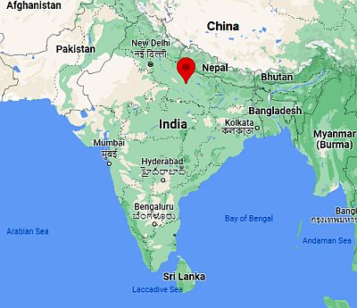 Lucknow, ubicación en el mapa