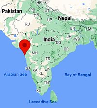 Mumbai, ubicación en el mapa