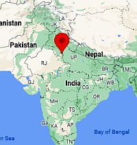 Nueva Delhi, ubicación en el mapa