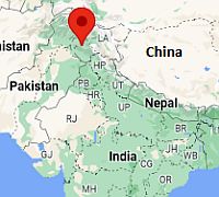 Srinagar, ubicación en el mapa
