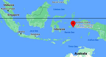 Ambon, ubicación en el mapa