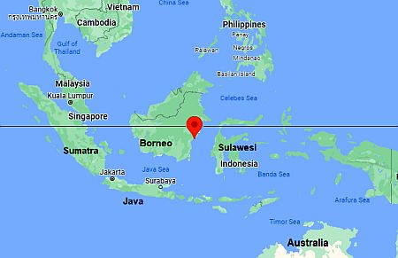 Balikpapan, ubicación en el mapa