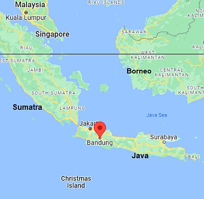 Bandung, ubicación en el mapa