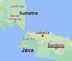 Bandung, ubicación en el mapa
