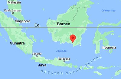 Banjarmasin, ubicación en el mapa