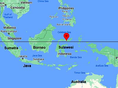 Gorontalo, ubicación en el mapa