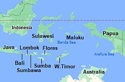 Islas orientales, ubicación en el mapa