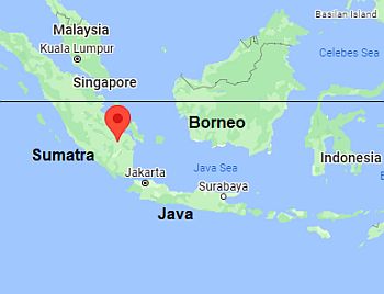 Palembang, ubicación en el mapa