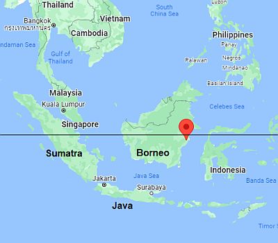 Samarinda, ubicación en el mapa