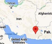 Iranshahr, ubicación en el mapa