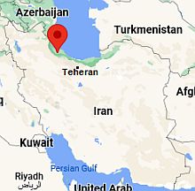 Rasht, ubicación en el mapa