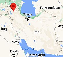 Tabriz, ubicación en el mapa