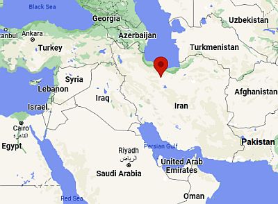 Teheran, ubicación en el mapa