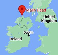 Malin Head, ubicación en el mapa