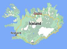 Akureyri, ubicación en el mapa