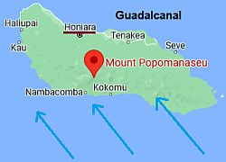 Honiara, ubicación en el mapa